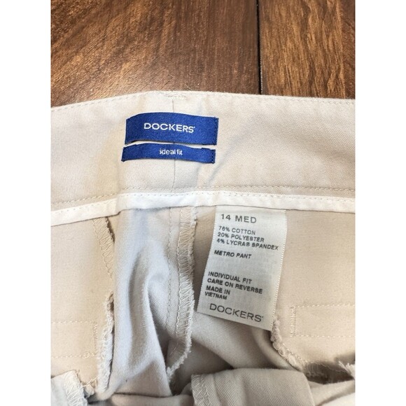 Dockers Women's Beige Ideal Fit Straight Chinos 14 Medium - Picture 6 of 6